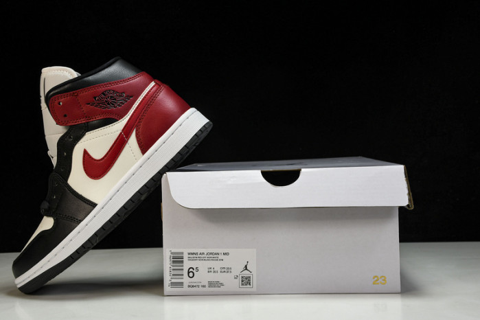 WMNS Air Jordan 1 Mid“Black Toe”  BQ6472-160